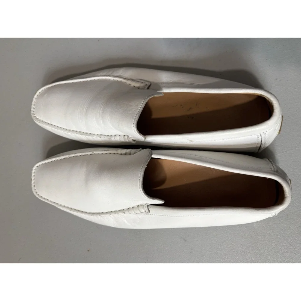 Bally Men's Leather Driving Shoes US9.5 White